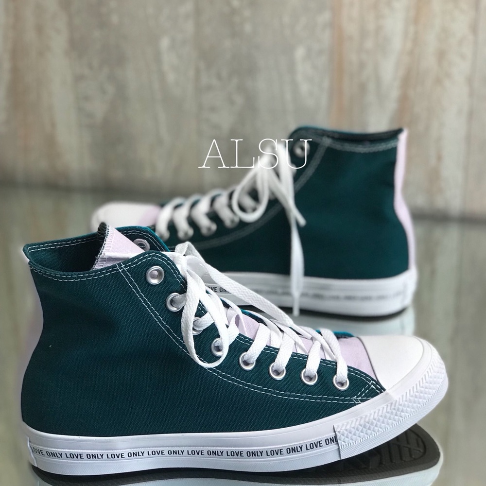 ConverseID Ctas HI Canvas Blue Green W AUTHENTIC - Picture 6 of 8